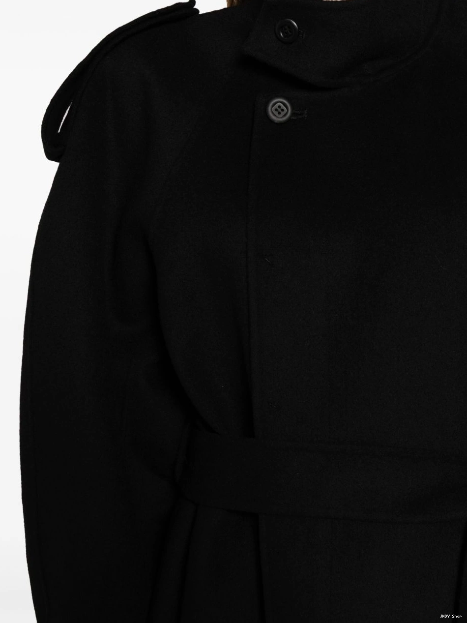 Affordable Women JNBY epaulette-detail wool-cashmere coat 0303