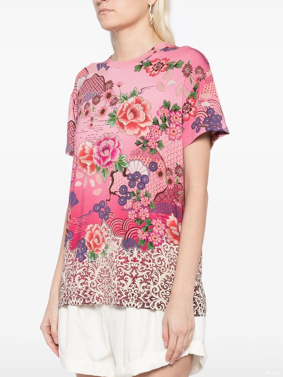 Affordable floral-print JNBY short-sleeve T-shirt Women 0309