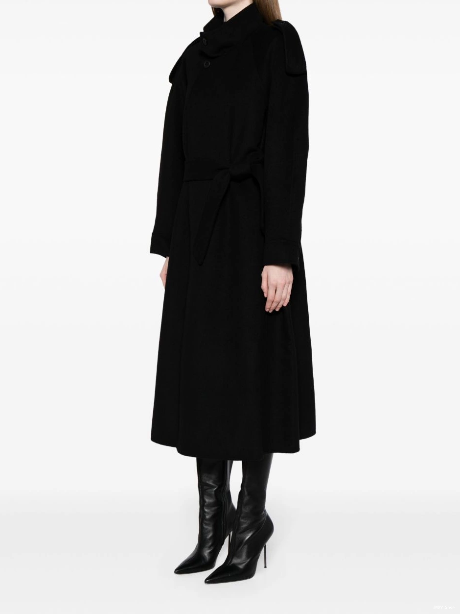 Affordable Women JNBY epaulette-detail wool-cashmere coat 0303