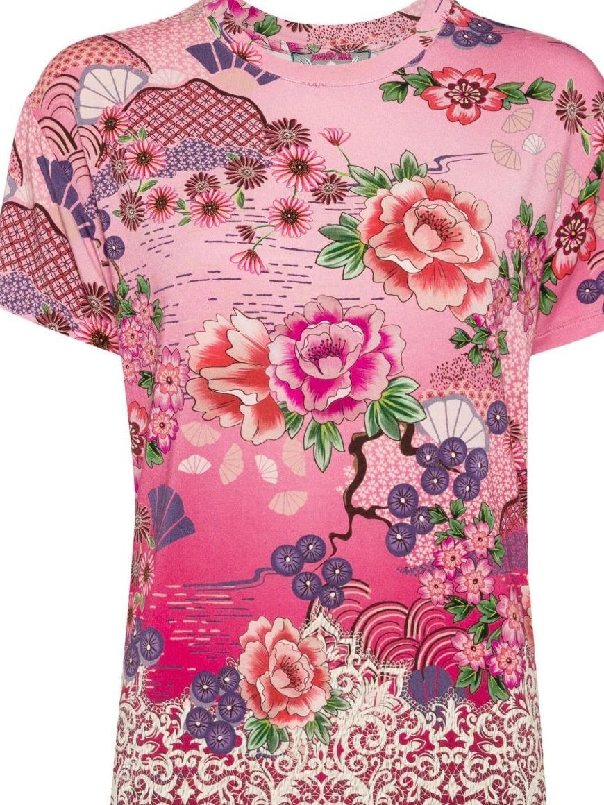 Affordable floral-print JNBY short-sleeve T-shirt Women 0309