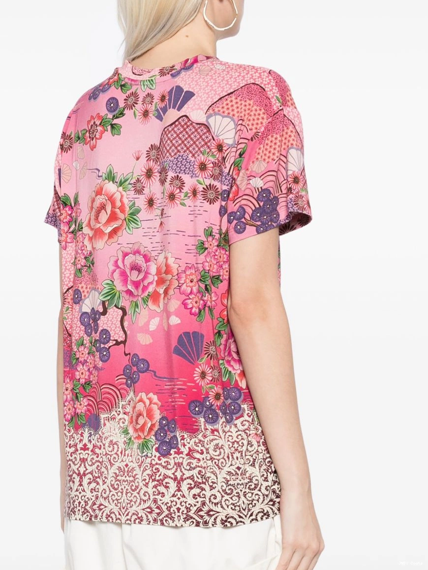 Affordable floral-print JNBY short-sleeve T-shirt Women 0309